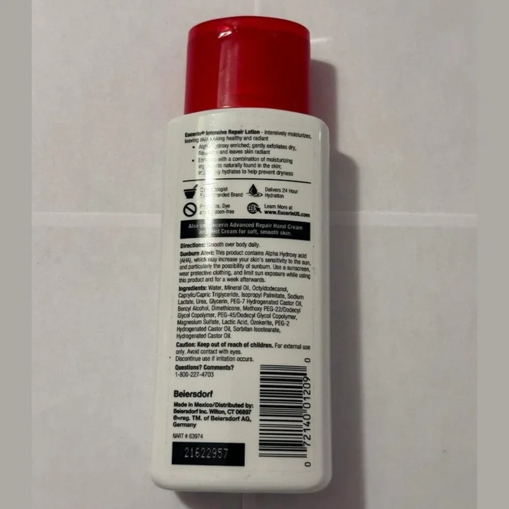 Eucerin Intensive Repair Lotion 5 fl oz Fragrance Free New